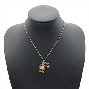 Chanel No. 5 Coco Mark Necklace Metal 09A Gold Perfume Bottle for Women